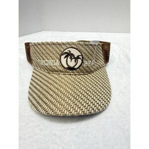 Virginia Beach Golf Visor Adjustable Breathable Mesh Golf Cap Tan/Brown Visor